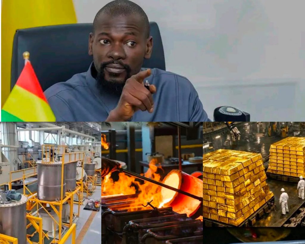 Raffinage de l’or en Guinée : le Président Mamadi Doumbouya fixe le cap de la transformation locale pour accélérer l’industrialisation du pays.